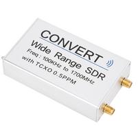 USB RTL SDR Receiver Silver Aluminum Alloy 100KHz 1.7GHz UV HF RTL SDR with Antenna