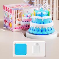Kids Kawaii Electric Toys Birthday Cake Bubble Machine Flashing Music Automatic Machine Bubble Children Girl Lovely Gifts 6-12Y