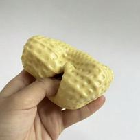 1Pc Coconut Oil Peanut Squishy Toy, Malleable Non-Rebounding Hand Squeeze Ball beige