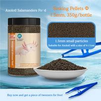 Axolotl Salamandrų Maistas Ambystoma Mexicanum Žuvies Miltų Seskantys Plaukiojantys Granulės Pašaras Su Mikroelementais, Lizinu, Žaliu, Baltymais 350g 1.5mm pellets