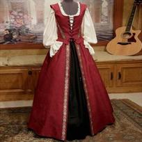 Cosplay viduramžių renesanso suknelė rūmų princesės suknelė Viktorijos laikų senovinis vakarėlio kostiumas, nėriniai, ilgas seksualus chalatas, Helovino kostiumas S vyno raudonos spalvos