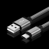 USB Type-C telefono baterijos įkroviklis Xiaomi Samsung S10 A51 A9 Star S8 S9 USB-C greito įkrovimo kabelis Xiaomi Huawei P40 Mate30 Honor 10 V20 Magic 2 0.25m juoda
