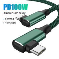PD 240W 5A USB Type C į USB C kabelis USB-C PD greito įkrovimo įkroviklio laidas Macbook Pro Samsung Type-C USBC kabelis 0.5/1/2M 2m/100W Straight