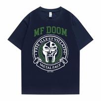 Rapper Mf Doom Madvillain The Illest Villain Metal Face Graphic Print T-shirt Male Casual Oversized Tshirt Men Hip Hop T Shirts M tamsiai mėlyna spalva