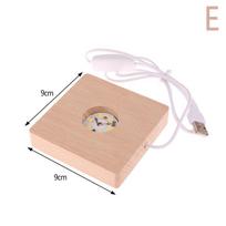 5/6/7/8/9/10Cm Led Solid Wood Lamp Square Night Light Usb Lamps Holder Diy Lights Holder Desktop Ornaments Decorative Lamp 9CM