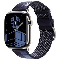 Nylon Woven Strap For Apple Watch Ultra 3 Band 49mm 46mm 45mm 44mm 38mm 40mm 41mm Faubourg Party Bracelet For iWatch Series11 10 9 8 7 6 5 SE3 Ultra 1/2/3 49mm mėlyna