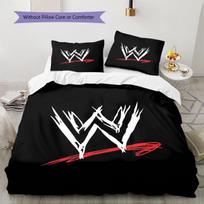 WWE rašto patalynė, Antklodės komplektas Antklodės užvalkalas Pagalvės užvalkalas Namų gimtadienio dovana (1 * antklodės užvalkalas + 2 * pagalvės užvalkalai, be šerdies) 135x200cm white