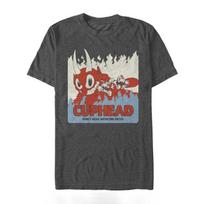 Cuphead Don't Deal With Devil Flames Brand New Officially Licensed Shirt Unisex T-Shirt L gray