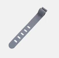 5-Hole Silicone Zip Tie Cable Organizer & Earphone Winder pilka spalva