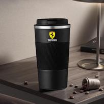 F1 Ferrari automobilio emblema Nerūdijančio plieno termosinis puodelis Kavos vandens puodelis Ferrari Roma 488 Portofino F8 Roma Spider SF90 Superfast juoda