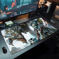 monster hunter pelės kilimėlis 500X1000 mm didelis žaidimų pelės kilimėlis žaidėjui XL guminis Otaku klaviatūros kilimėlis nešiojamojo kompiuterio stalo kilimėlis 800x400x2mm