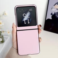 Moto Razr 60 50 Ultra PU odos kieto apvalkalo dėklas telefonui Motorola Razr 50 Ultra Razr 2024, apsaugantis nuo kritimo, apsauginis dangtelis Motorola Razr 50 rožinė