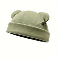 Autumn and Winter Polyester Warm Cartoon Docker Cap Brimless Hat Beanie Landlord Sailor Cap Girl and Women šviesiai žalios spalvos