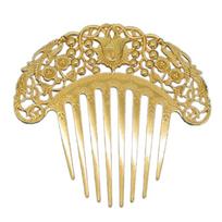 Artistic Minimalist Hair Stick With Decorative Embellishment Comb Shape Hairpin For Casual Or Hanbiuk Styling beige