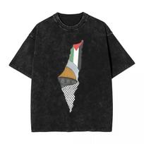 Palestinos žemėlapis Palestiniečių T marškinėliai ir vaikams 140 gray