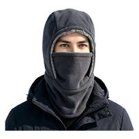 Coldproof Balaclava Ski Mask Windproof Neck Warmer Beanies Knitted Hooded Cap  Winter Sports tamsiai pilka spalva