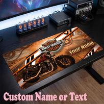 Harley-Davidson Customized Name Text Mouse Pad, Large Desk Mouse Mat Personalized Home Office Present 30cmx80cm