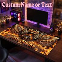 Harley-Davidson Customized Name Text Mouse Pad, Large Desk Mouse Mat Personalized Home Office Present 40cmx90cm