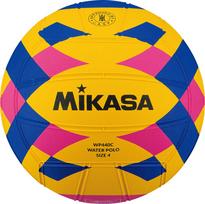 Mikasa Water Polo Official Size Foamed Recommended Internal Ball, 4, Rubber, Yellow/Blue/Pink, WP440C, Pressure 0.460-530 kgf/cm2 pink