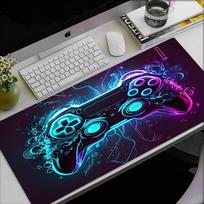Game Controller Theme Mouse Pad, Non Slip Rubber Base, Multifunctional Office & Home Decor, Perfect for Workspace Personalization. 40cmx90cm