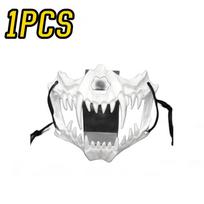 Versatile Cosplay Half Mask For Adults Includes Tengu Werewolf Skull Styles Ideal For Halloween Stage Shows Role-Play Parties black