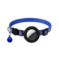 Naminių gyvūnėlių GPS sekimo priemonė „Bluetooth“ su varpeliu, miela atspindinčia nakties katės adreso pėdsaku antkaklis pakabukas, sekantis šunį, paukščio pametimą one size black