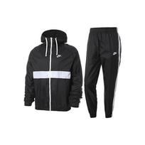 Nike Siuvinėtas Logotipas Gobtuvu Sportinis Kostiumas Vyriškas Aktyvūs Drabužiai Juodas BV3025-013 XXL black