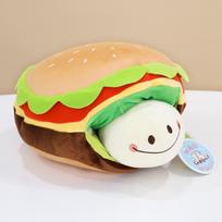 Seth Dudu flips the burger little turtle doll into a little turtle plush toy to soothe the cute sleeping throw pillow 40cm green