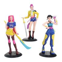 Miniso18cm Kpop Demon Hunters Figure Toy Cartoon Rumi/Mira/Zoey Action Figure PVC Desktop Decoration Model Doll Toy Fans Gift blue