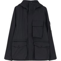Stone Island Solid Color Multi-Pocket Hooded Long Sleeve Jacket Men jackets L1S154100032S0026-V0029 S black