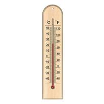 Lengvai montuojamas medinis termometras Su dideliu ekranu Tikslus nuo -40℃ iki 50℃ Saugus skystis įpiltas įvairioms aplinkoms large beige