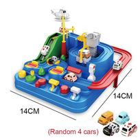 Racing Rail Car Model Instructive Playthings Children Track Adventure Activity Brain Mechanical Interactive Train Animals Space Rocket Toy blue