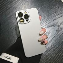 Hard Matte Armor Rugged Plastic Case For iPhone 16 15 14 13 12 11 Pro Max Plus  Camera HD Glass Protection Cover For iPhone 12 white