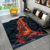 Volcano Lava Magma Area Rug Large,Carpet Rug for Living Room Bedroom Sofa Doormat Decoration,Kid Play Non-slip Floor Mat Gift 200x160cm(78x62in)