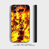 Five-Nights-At-Freddys F-Fnaf Skaidrus silikoninis dėklas iPhone 17,16,15,14,13,12,11Pro,Max,Mini,XS,X,8,Plus atsparus smūgiams juodas dangtelis iPhoneXR