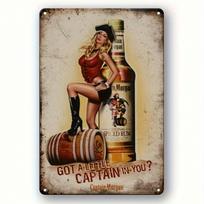 Vintage Metal Wall Sign Rum Decor Pub Bar Man Cave Gift 20x30 brown