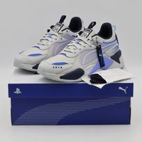 396311-01 PlayStation Puma RS-X Glacial Gray Blue Skies (Men's) 9.5 gray