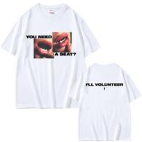 Hit Me Hard and Soft You Need A Seat I'll Volunteer Same Style T-shirts Men Women Fashion Pop Music T Shirts Oversized T-shirt XL balta