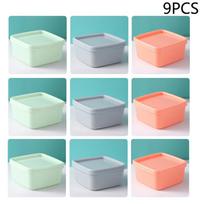 8/9 vnt. Mini spaudžiami buteliukai Pietų dėžutė Plastikinės prieskonių dėžutės Kečupas Salotų padažas Iškylų Nešiojami Saldainių, užkandžių, riešutų indai beige