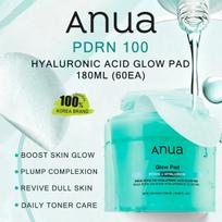 ANUA PDRN 100 hyaluronic acid glow pad 180ml (60ea), Lock Moisture, Refine Complexion, Mild Formula, Korean Cosmetics, Korean Skincare 180ml white