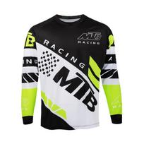 Downhill Jerseys Long Sleeve Shirt Mountain Bike MTB Shirts Offroad DH Motorcycle Jersey Motocross Sportswear 5XL black