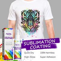 Jue-Fish Sublimation Coating Spray Fabric Heat Transfer Print Wear Resistant Stain Resistant High Adhesion Multi-Purpose Spray gray
