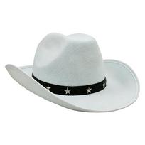 Felt Western Cowboy Hat Vintage Jazz Hat New Western Fedora  For Men Women balta