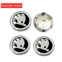 for Skoda 56/60/65mm Car Wheel Center Hub Caps Logo Rapid Kodiaq Fabia Karoq Laura Superb VRS ds0 Yeti Octavia Scala Tire Decoration