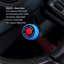 For Porsche Cayenne/Panamera 2017-2025 Macan/911/718 2016-2024 Taycan 20-25 Multicolour Steering Wheel SC Ejection Knob Button B Shark Blue