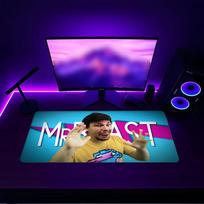 Mrbeast Mouse pad with a non slip rubber base suitable for home offices and an ideal gift for gamers 50cmx100cm