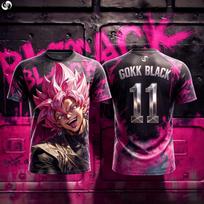 Dragon Ball Super Rose Goku Black No23 Hot Pink Graffiti Print Men Soccer Jersey  Anime Fan Sports Breathable Tee XS gray