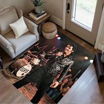 Elvis Presley pasirodymų kilimas Tinka koridoriams, svetainėms, lauko prieangiams Neslystantis kilimėlis Anime biuro dekoras Puiki dovana moterims/vyrams 100cmx120cm