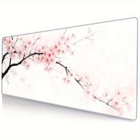 Elegant Cherry Blossom large Mouse Pad Desk Mat NonSlip Durable Stitched Edge pc accessories Gaming mats mauspad tapis souris 40x90x0.3cm