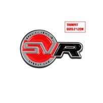 SVR Badge Car Steering Wheel Center Console Air Outlet Interior Sticker SVR Styling Badge Decor Decal For SVR P38 P250 P300 L405 L322 L551 1PC red